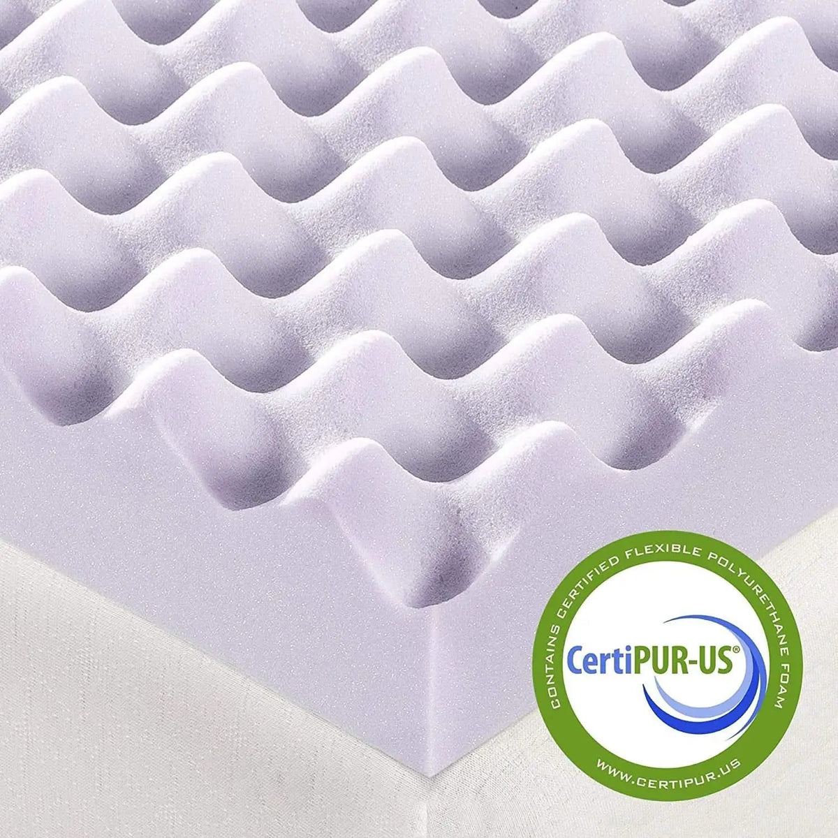 Lavender Infused Queen Memory Foam Topper for Comfort from PriceLows™