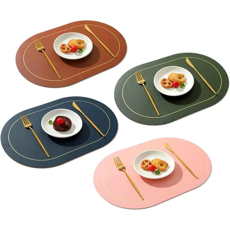 Leather Placemats | Heat Resistant | PriceLows™