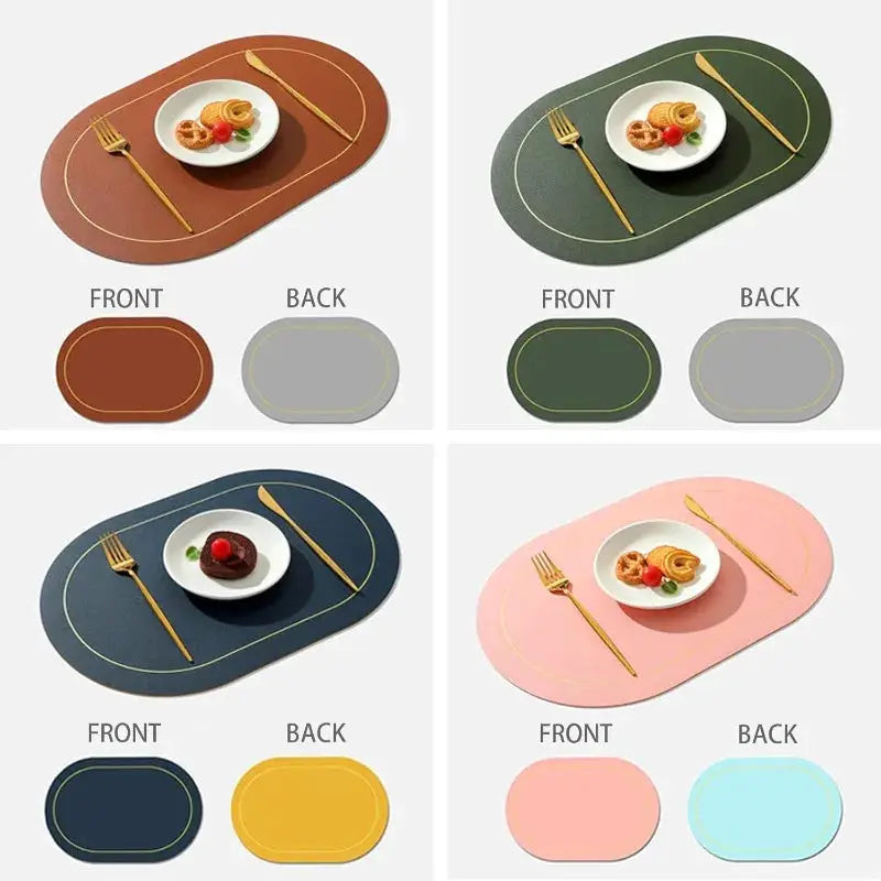 Leather Placemats | Heat Resistant | PriceLows™