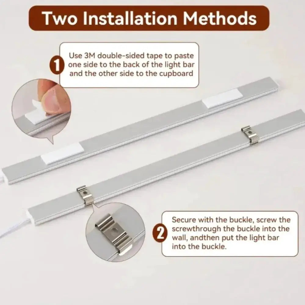 Dimmable 1-6Pcs LED Under Cabinet Lamp Penetrable Wood Hand Scan Touch USB Bar Light Kitchen Bathroom Closet Night Lamp from PriceLows™