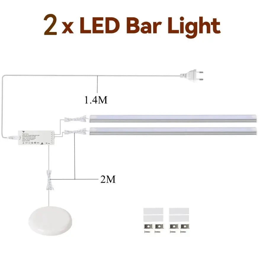 Dimmable 1-6Pcs LED Under Cabinet Lamp Penetrable Wood Hand Scan Touch USB Bar Light Kitchen Bathroom Closet Night Lamp from PriceLows™