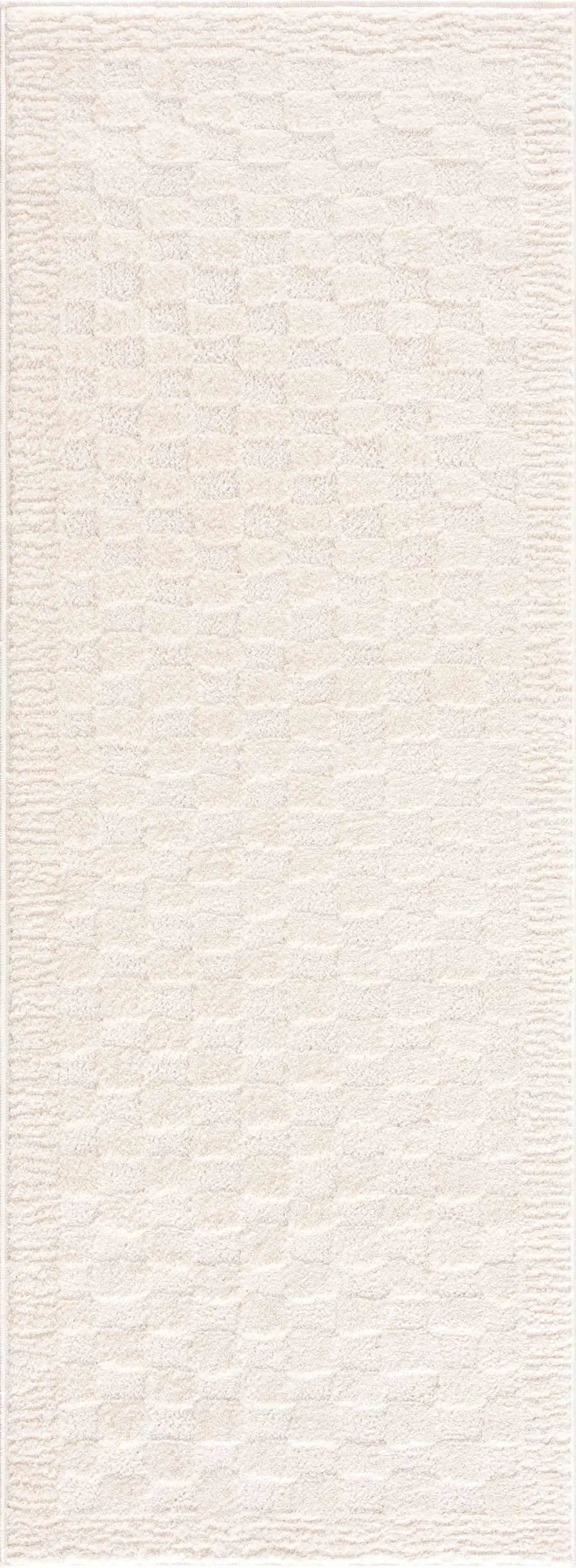 Leryn Ivory Checkered Area Rug from PriceLows™