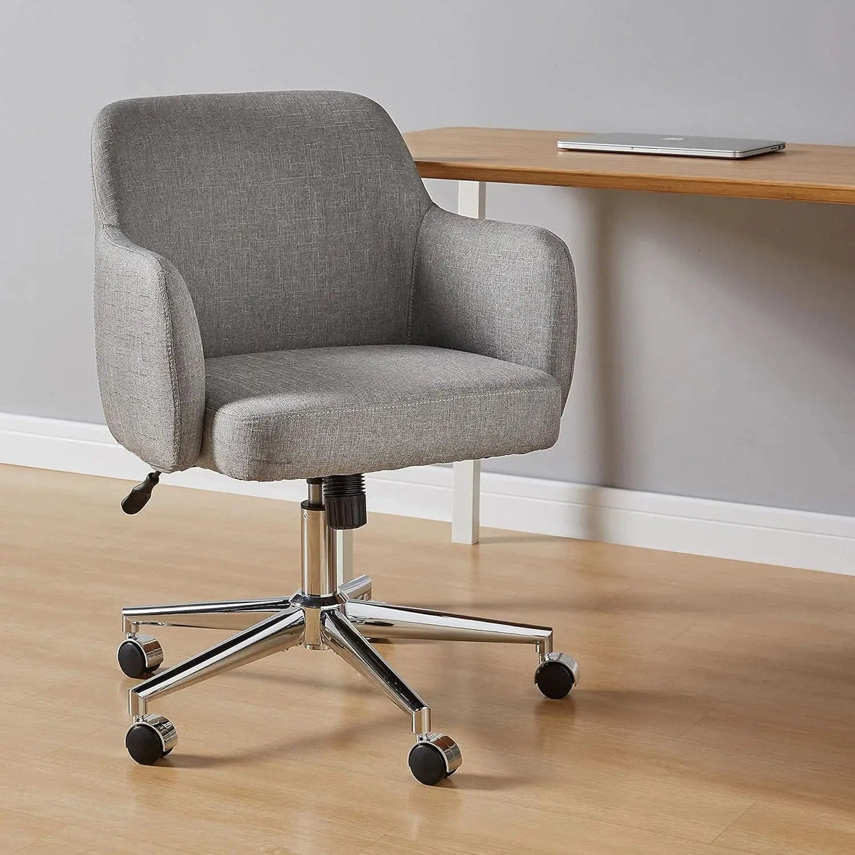 Light Gray Office Chair With 360 Swivel For Modern Home Office from PriceLows™