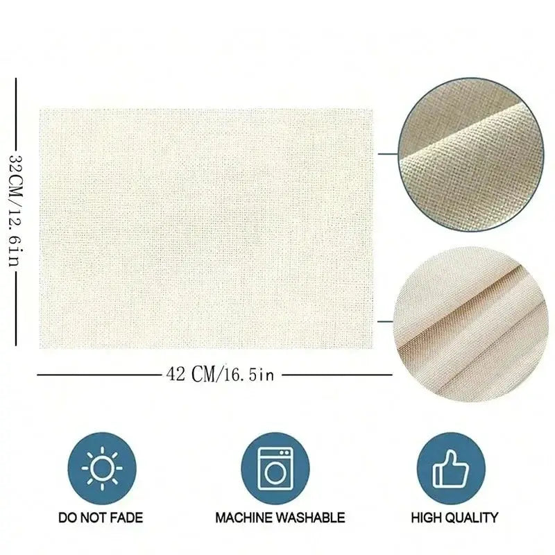 Linen Placemats | Botanical Leaf Sketch | PriceLows™
