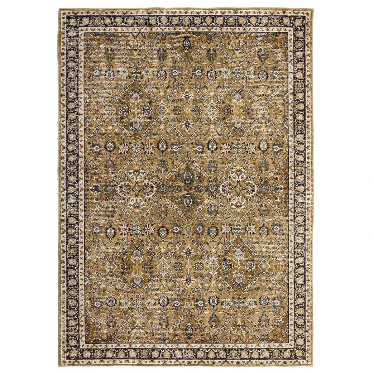 Rug for Living Room, Machine Washable, Non-Slip,Stain & Water Resistant, Low-Pile Moroccan Trellis Hallway Vintage Foldable Rug from PriceLows™