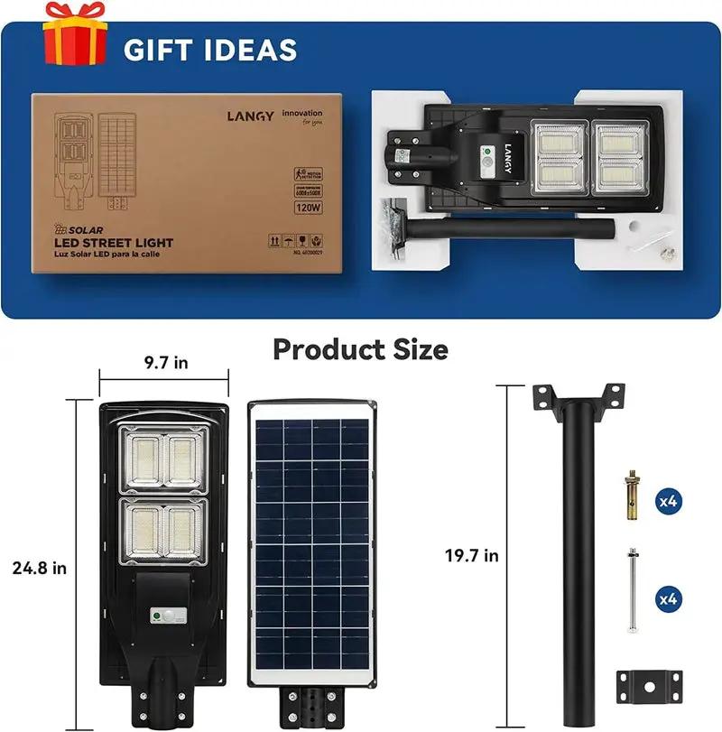 Solar Street Light | 120W LED | IP65 Rated | Warm White Variant