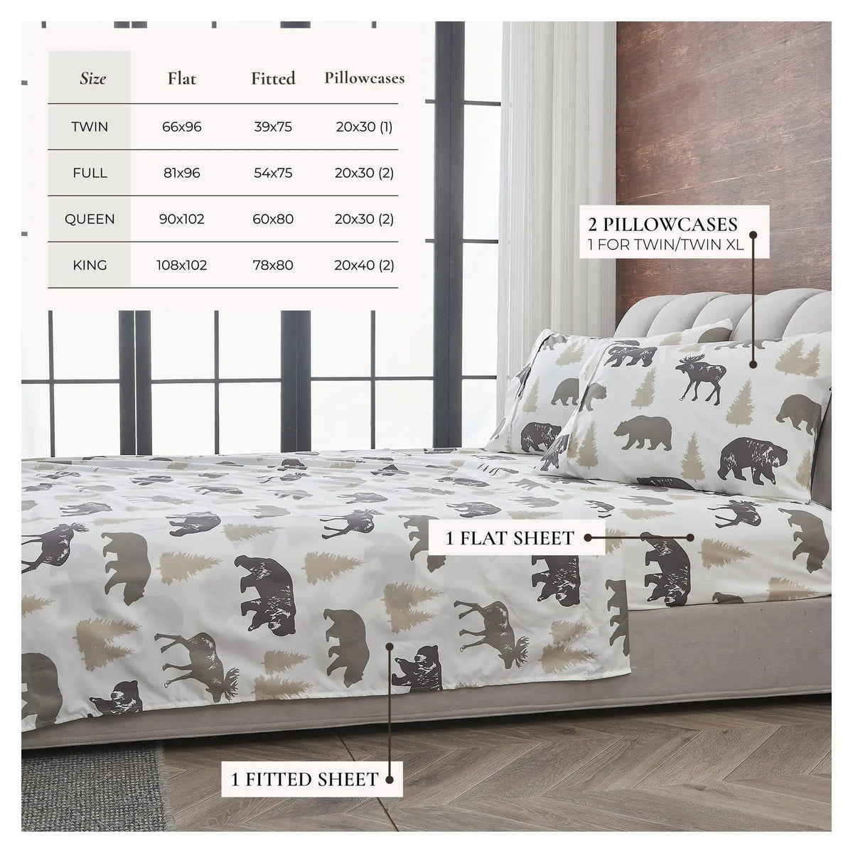 Lodge Printed Sheet Set - Mountain Ridge Collection