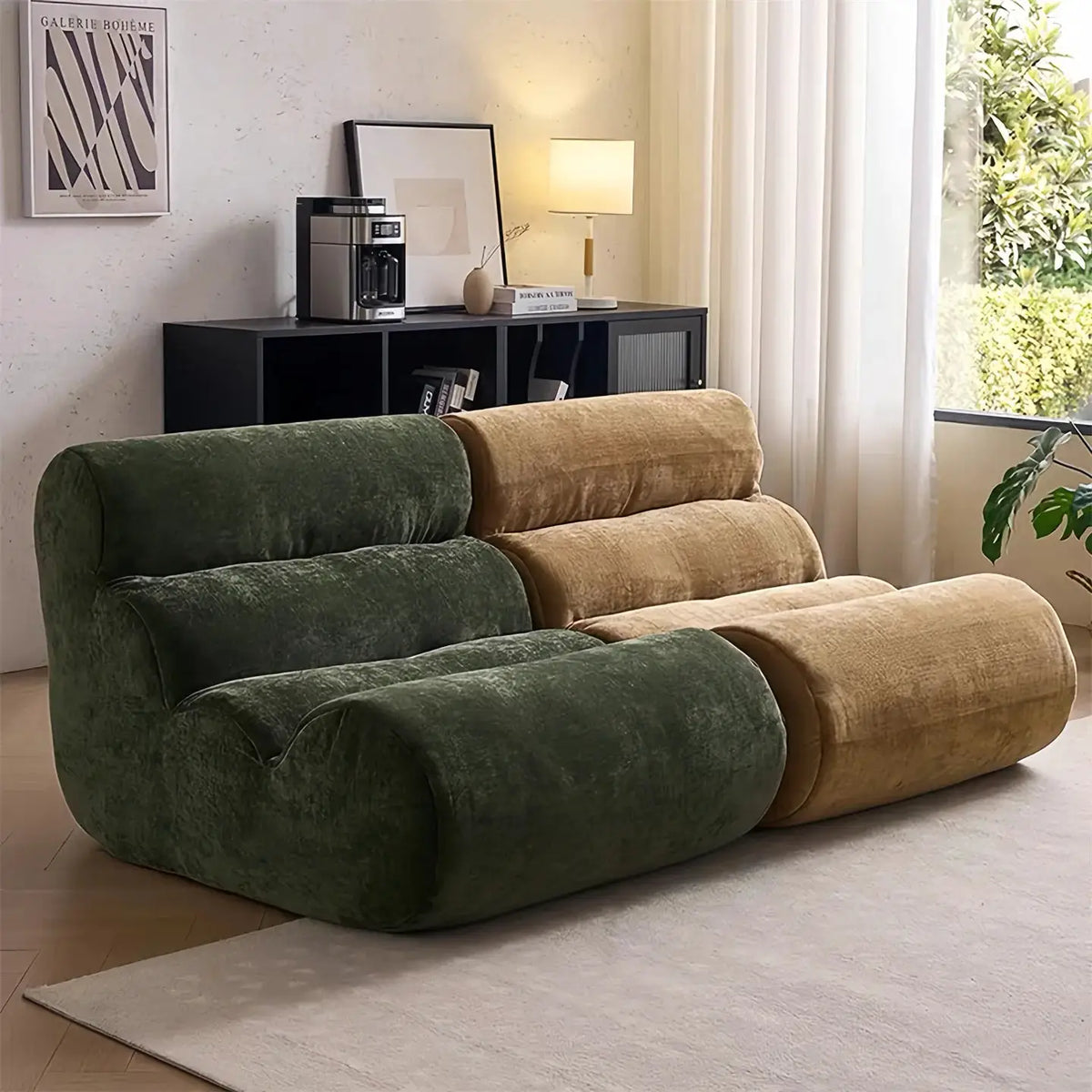 Lounge Chair | Velvet Fabric | No Assembly | One Size from PriceLows™