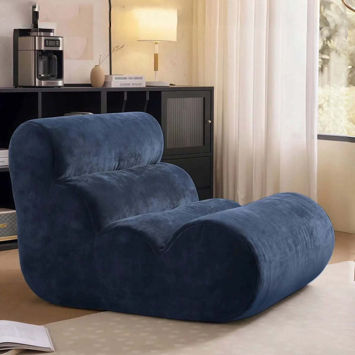 Lounge Chair | Velvet Fabric | No Assembly | One Size from PriceLows™