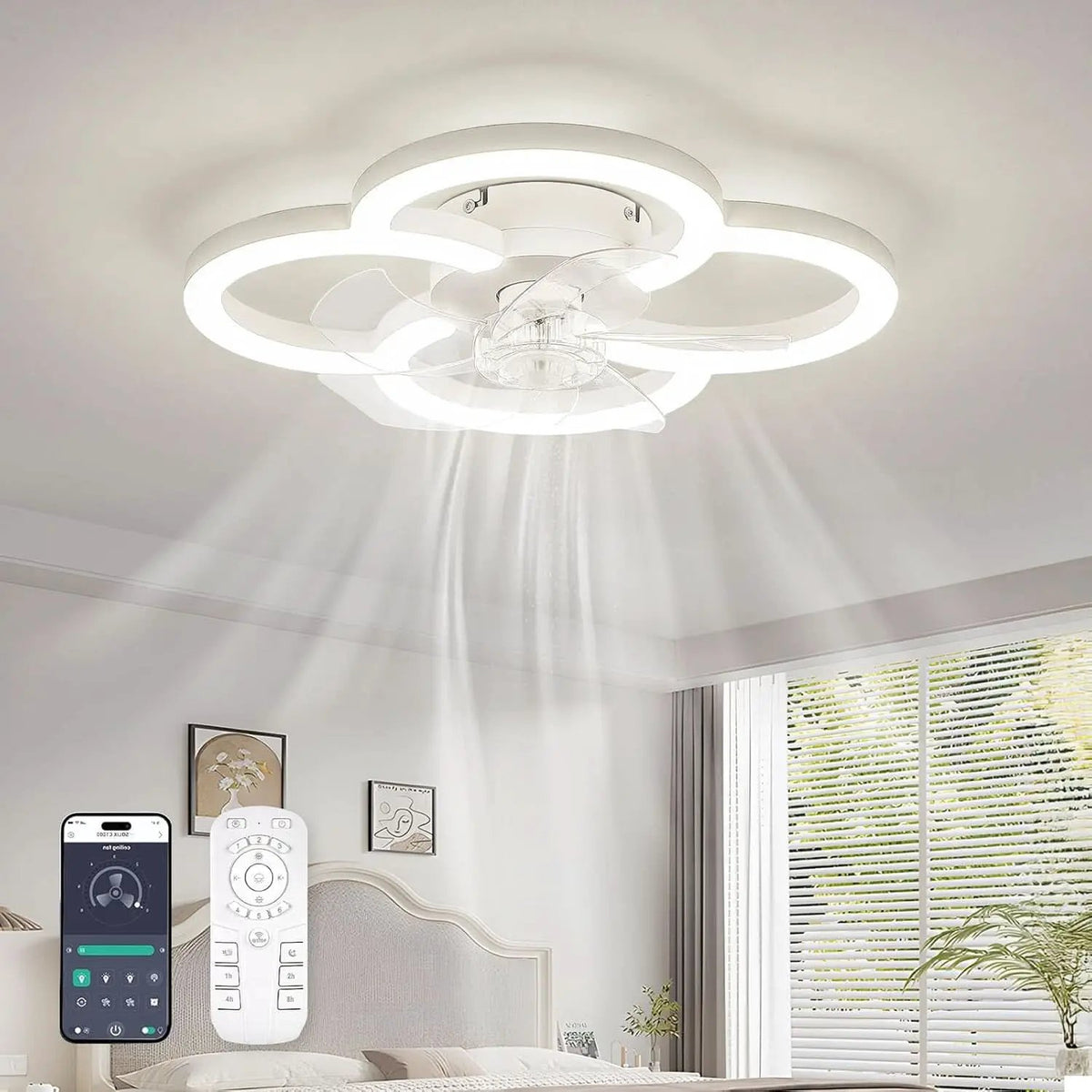 Low Profile Ceiling Fan With Lights And Remote Control from PriceLows™