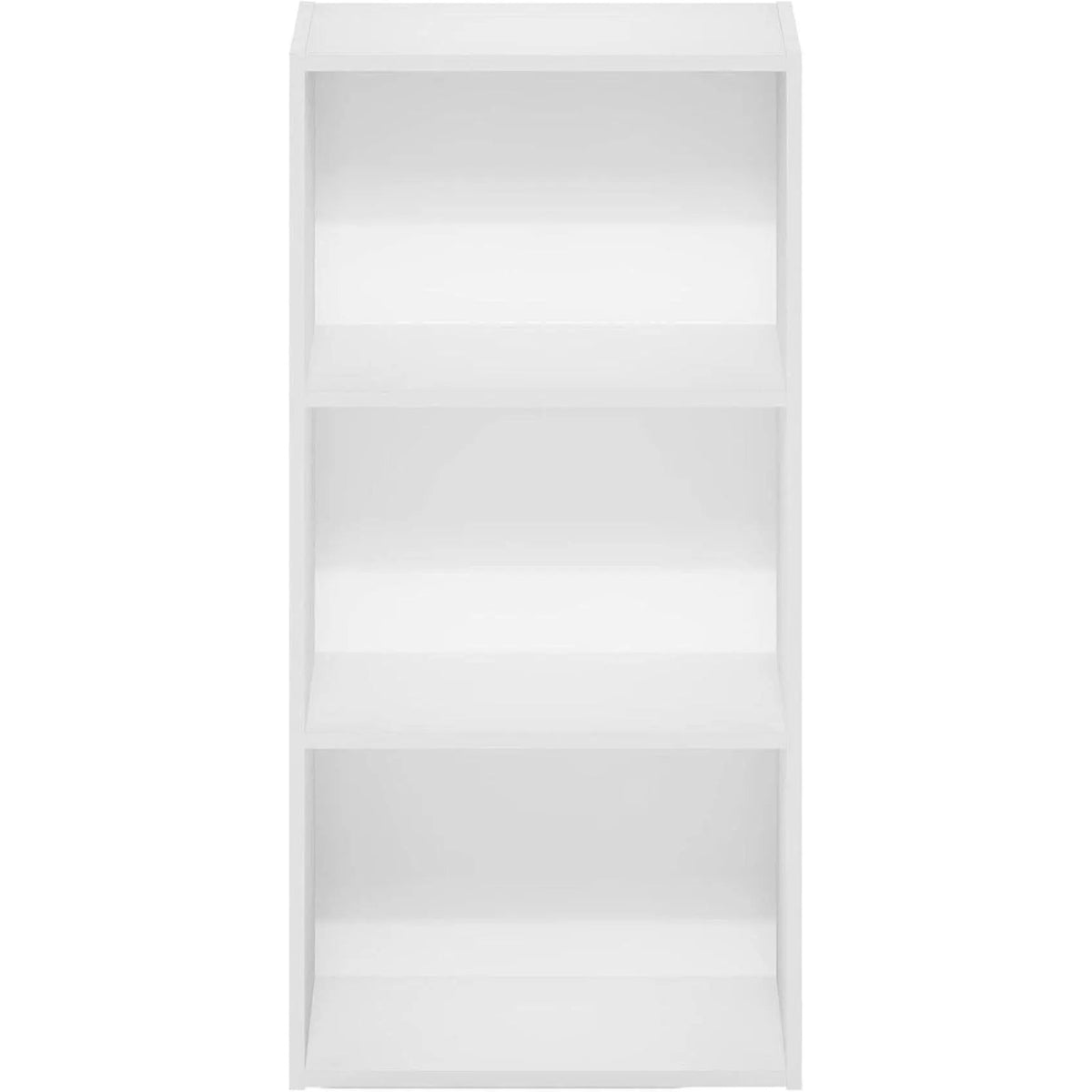Luder Three Tier Open Shelf Bookcase Bright White Finish from PriceLows™