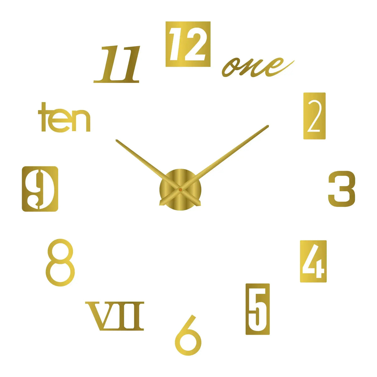 Large 3D Wall Clock Luminous Classic Wall Clocks DIY Digital Clock Wall Watches Stickers Silent Clock for Home Living Room Table from PriceLows™