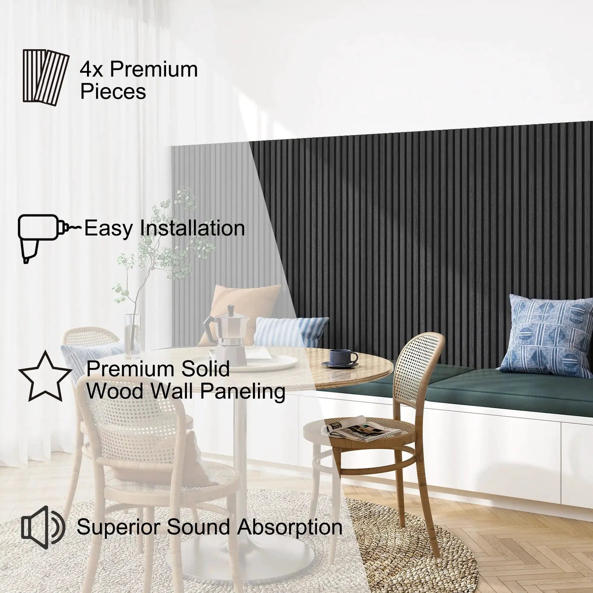 MDF Acoustic Slat Wood Wall Panels from PriceLows™