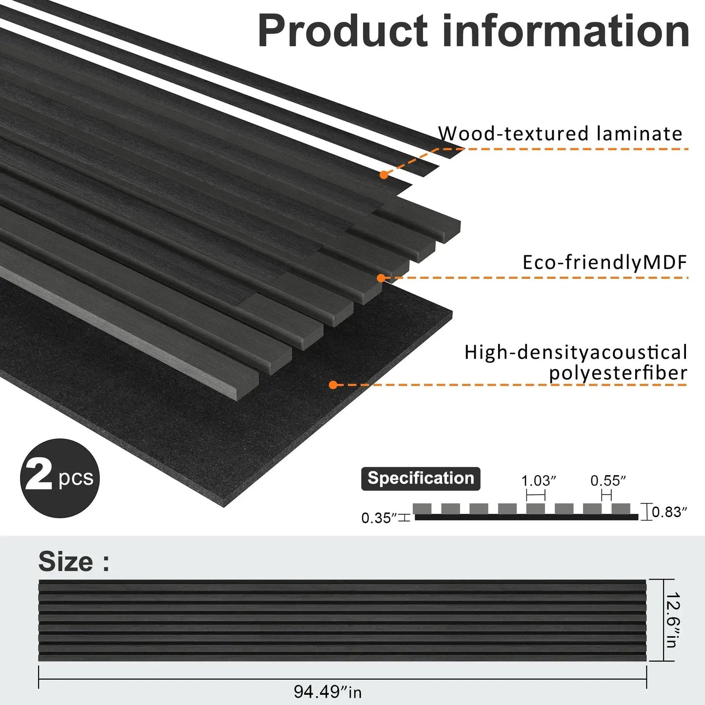 MDF Acoustic Slat Wood Wall Panels from PriceLows™