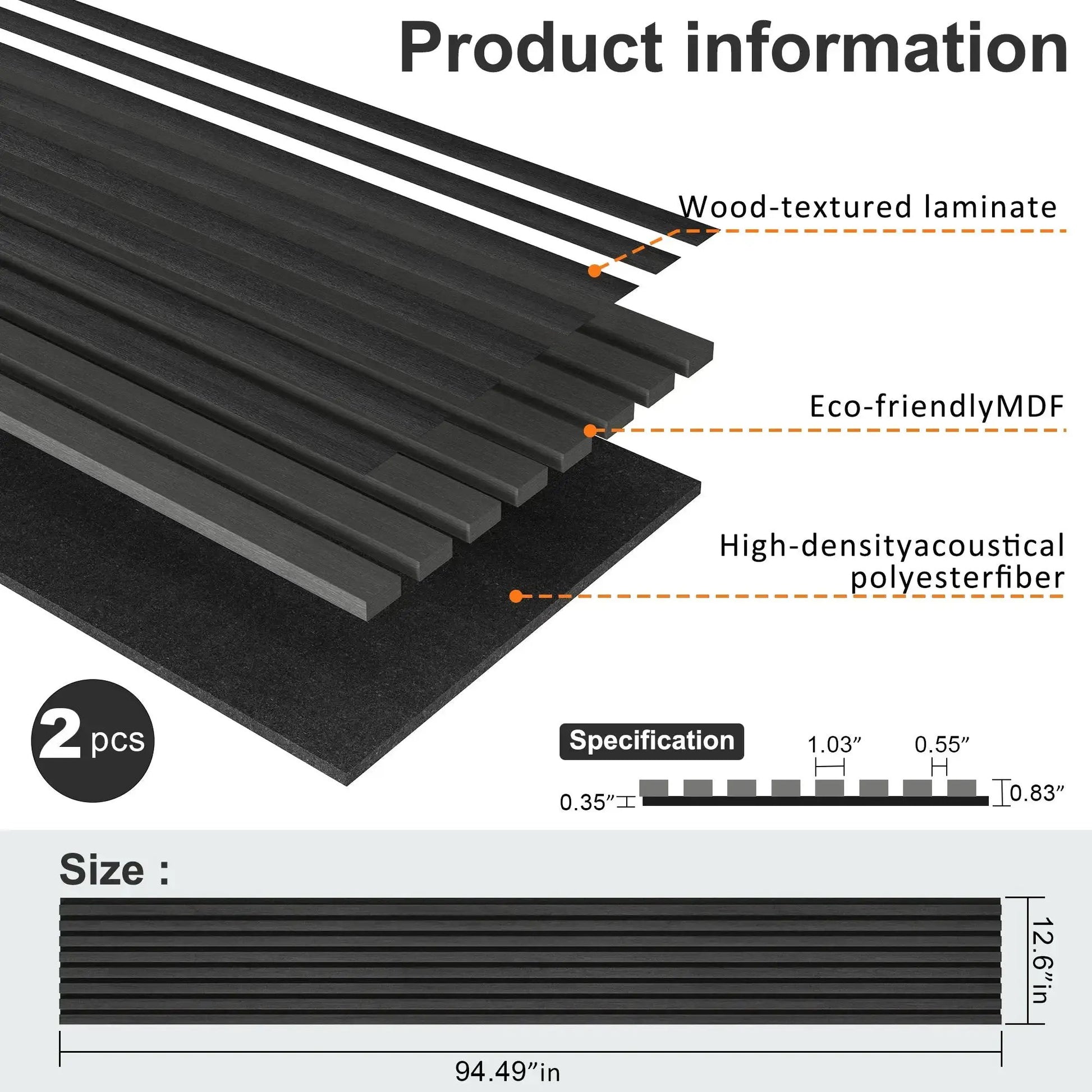 MDF Acoustic Slat Wood Wall Panels from PriceLows™
