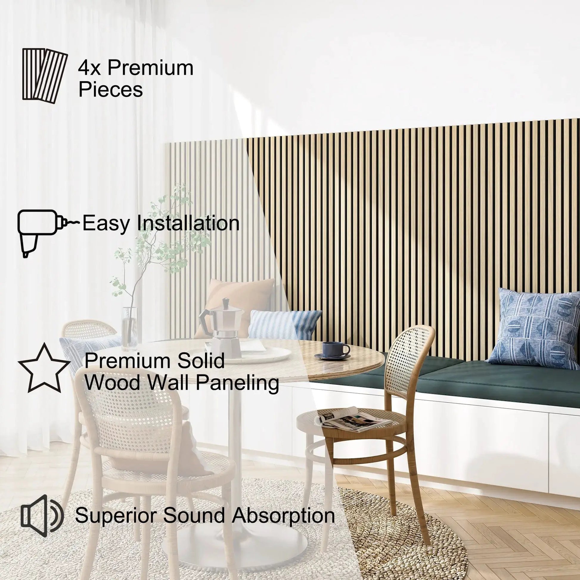 MDF Acoustic Slat Wood Wall Panels from PriceLows™