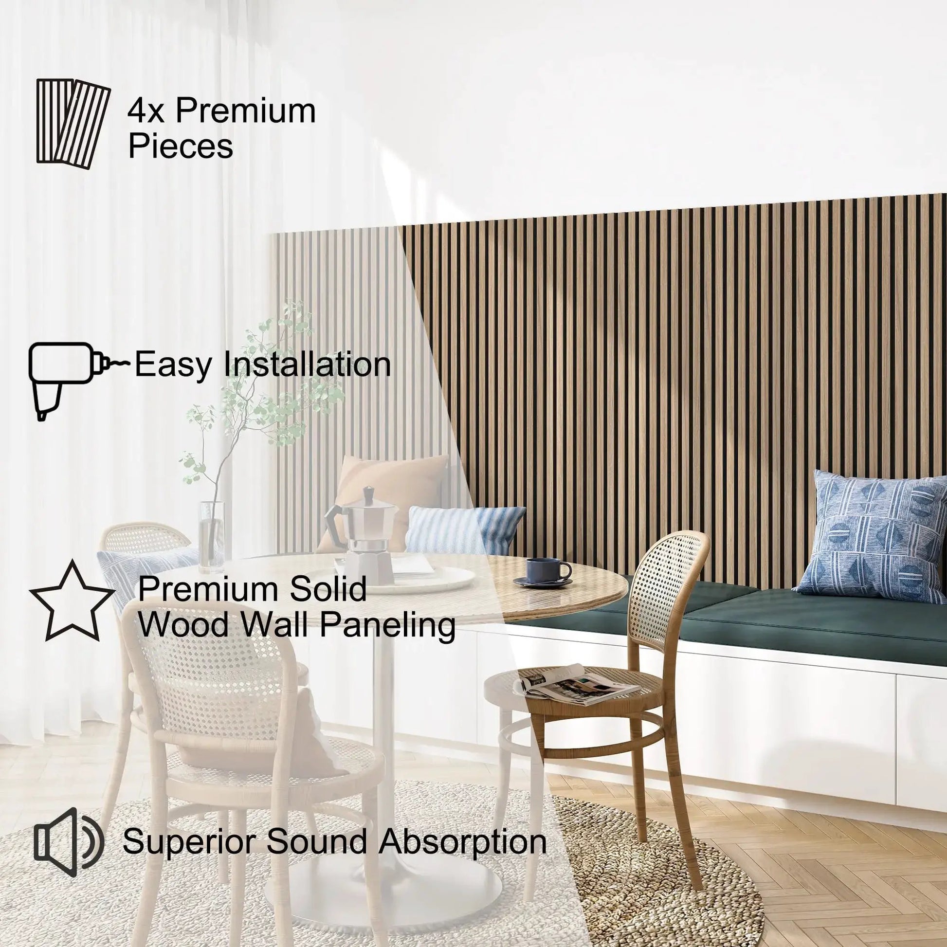 MDF Acoustic Slat Wood Wall Panels from PriceLows™