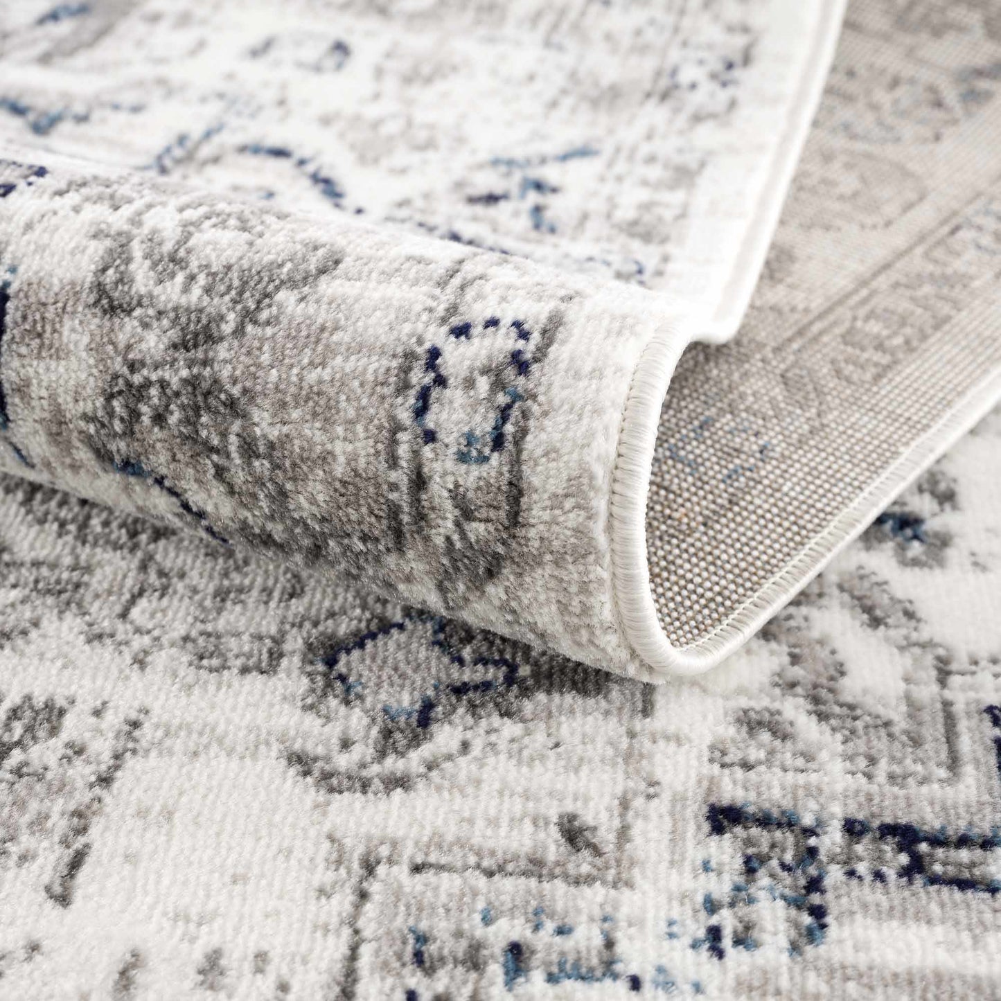 Buenaventura Cream & Navy Area Rug from PriceLows™