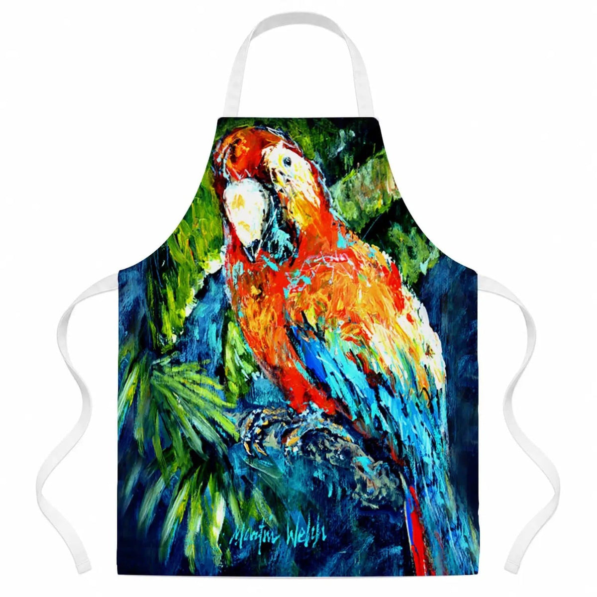 Kitchen Apron | Bib Style Unisex | 27"W x 30"H | Yo Yo Mama Parrot