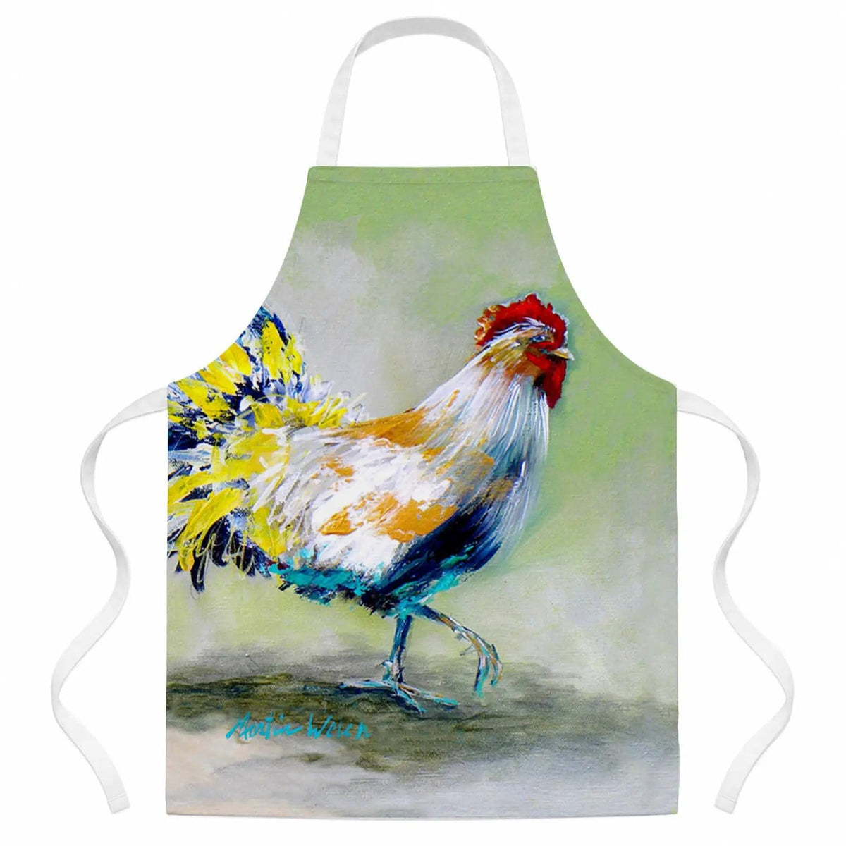 Kitchen Apron | Bib Style Unisex | 27"W x 30"H | Sunrise Rooster