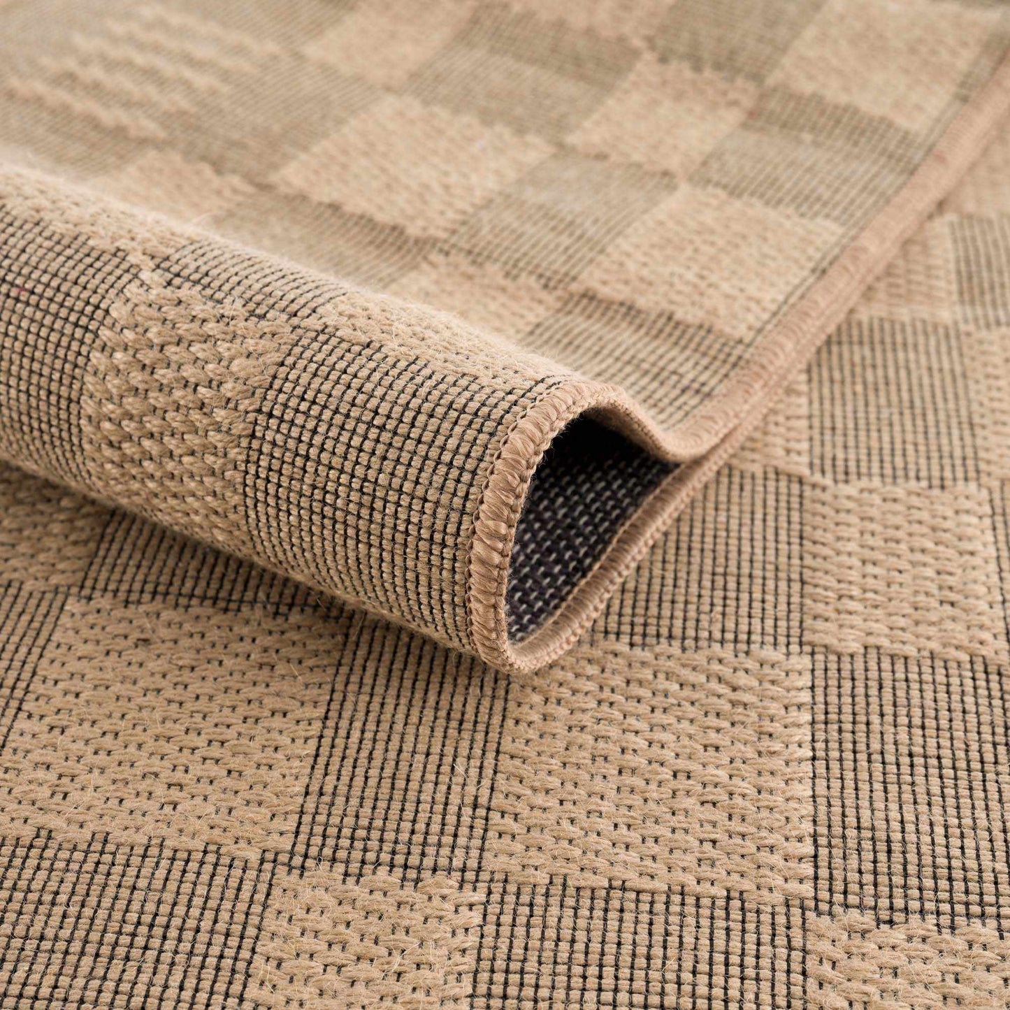 Nairi Checkered Washable Jute Rug from PriceLows™