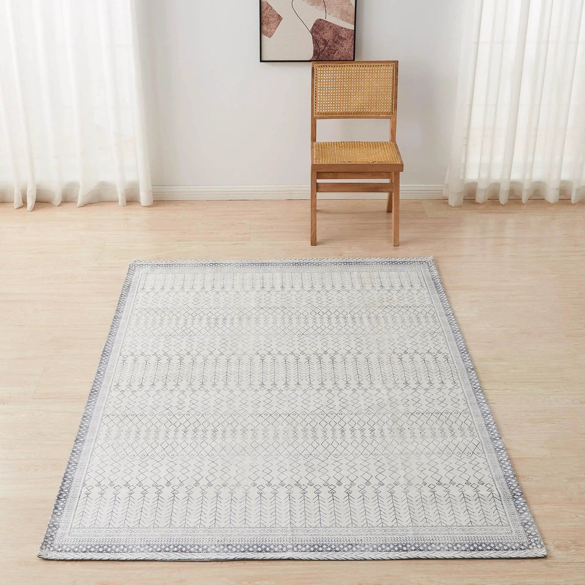 Distressed Moroccan Machine Washable Accent Area Rug 5' x 7' - Neve Collection from PriceLows™