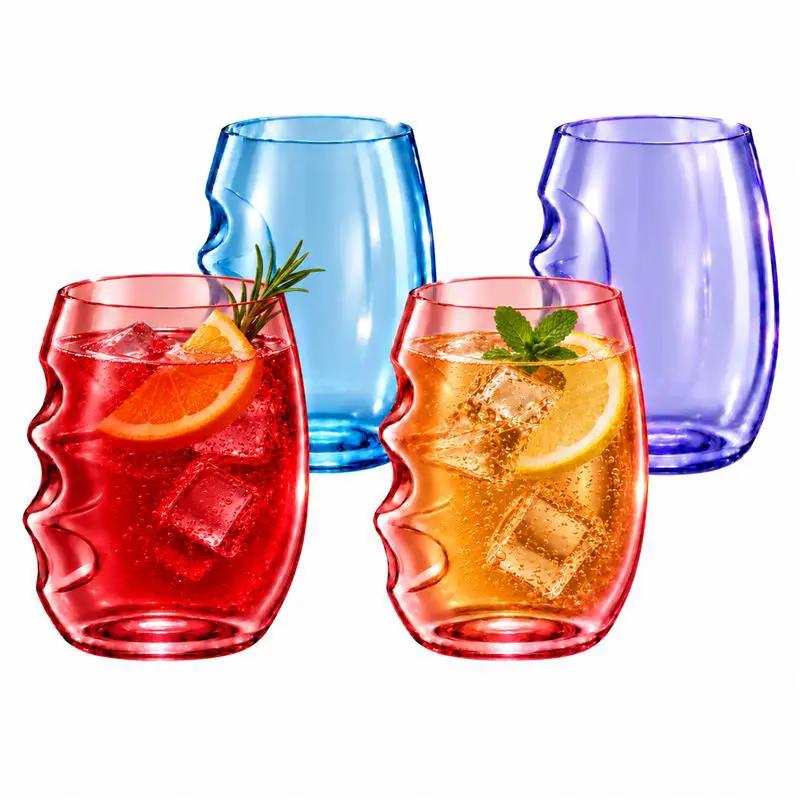 Madrid Acrylic Stemless Wine Glassware | Set Of 4