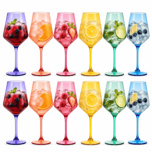 Madrid Acrylic Stemmed Wine Glassware | Set Of 12