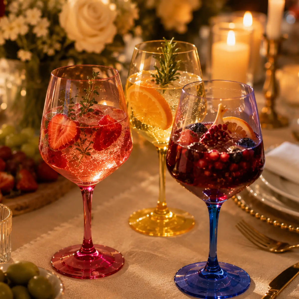 Madrid Acrylic Stemmed Wine Glassware | Set Of 12