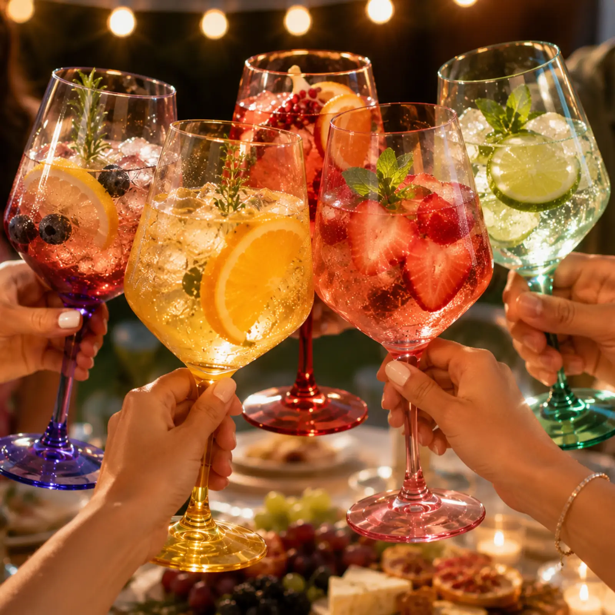 Madrid Acrylic Stemmed Wine Glassware | Set Of 12