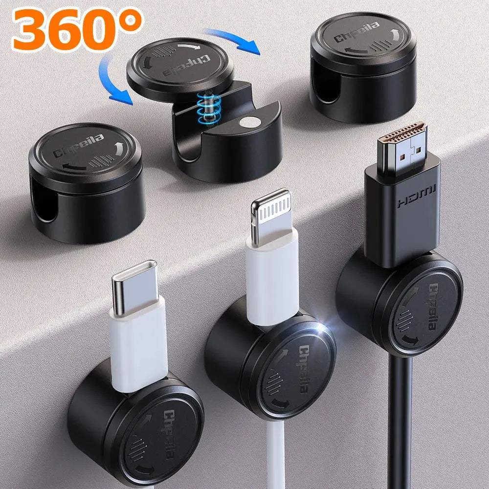 Magnetic Cable Clips | 360° Rotating | PriceLows™