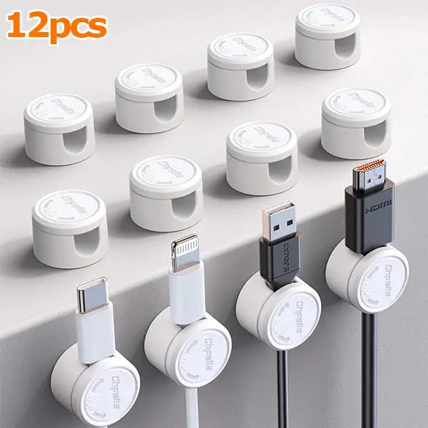 Magnetic Cable Clips | 360° Rotating | PriceLows™