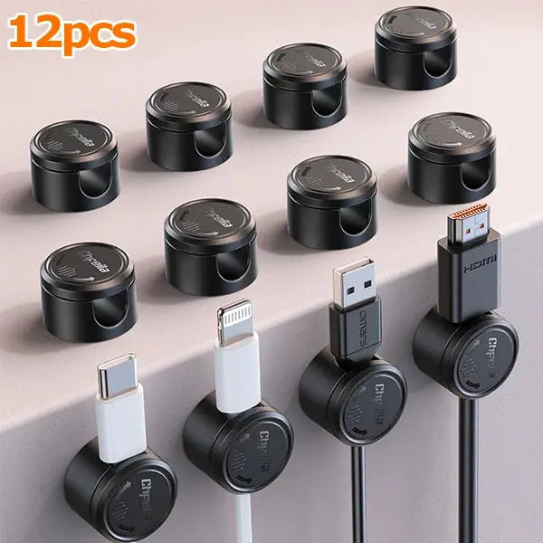 Magnetic Cable Clips | 360° Rotating | PriceLows™