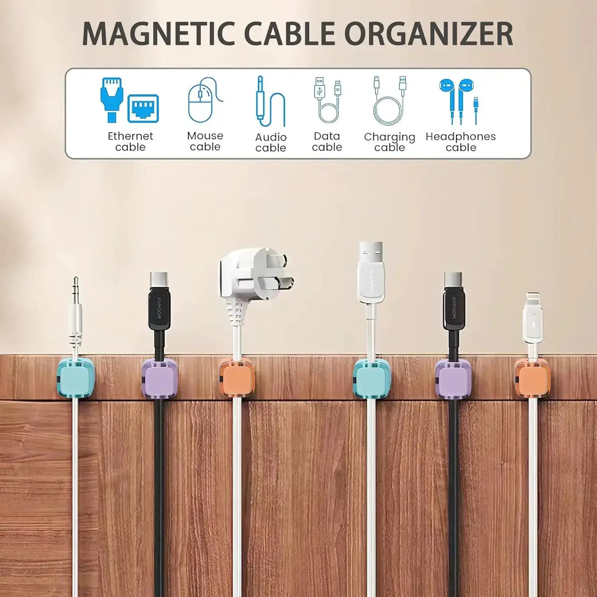 Magnetic Cable Clips | Adhesive Multi-Pack | PriceLows™