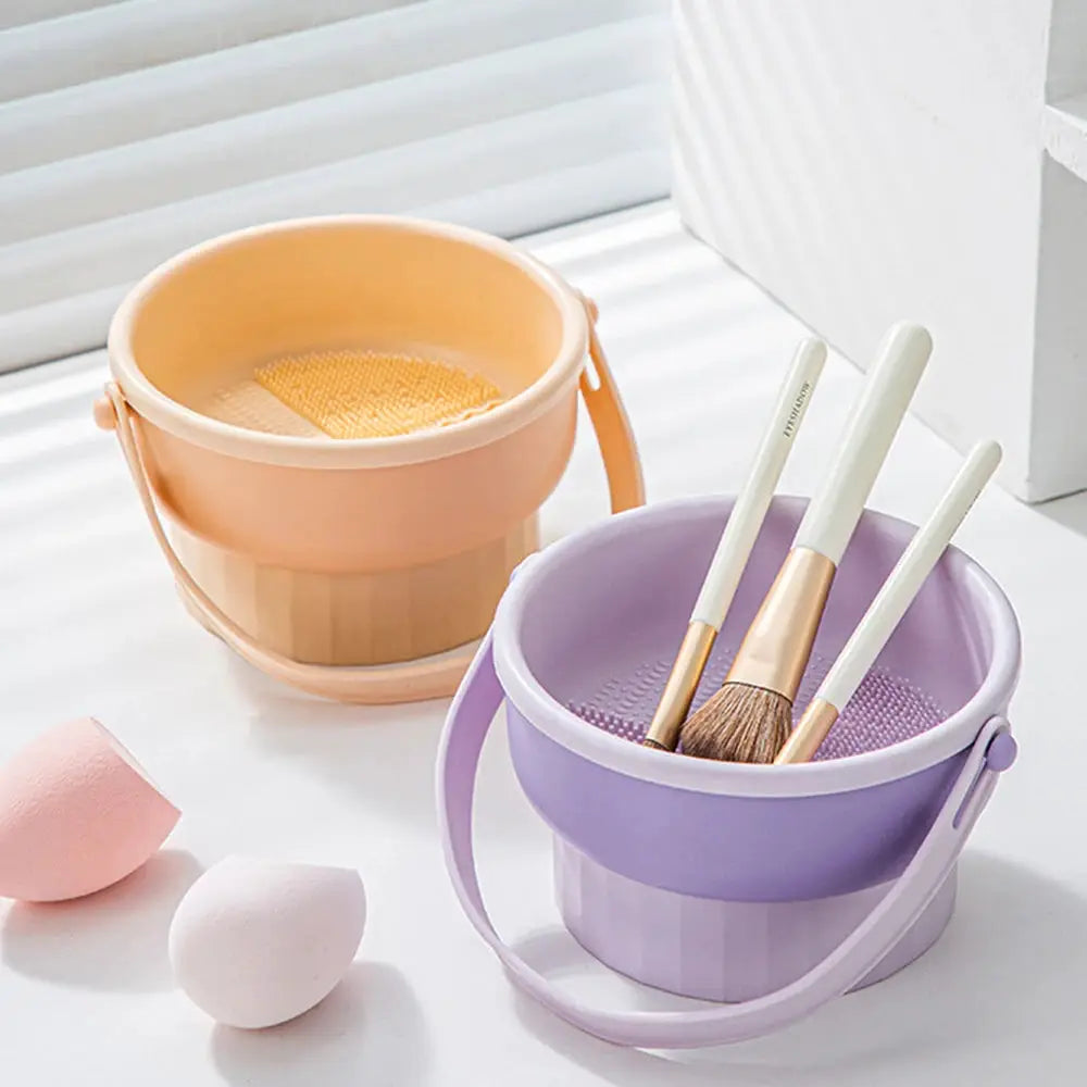 Makeup Brush Cleaning Bowl | Compact Rack | PriceLows™
