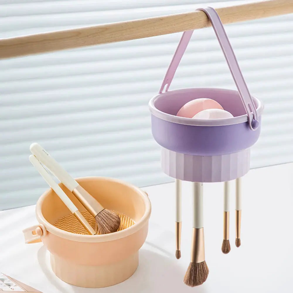 Makeup Brush Cleaning Bowl | Compact Rack | PriceLows™