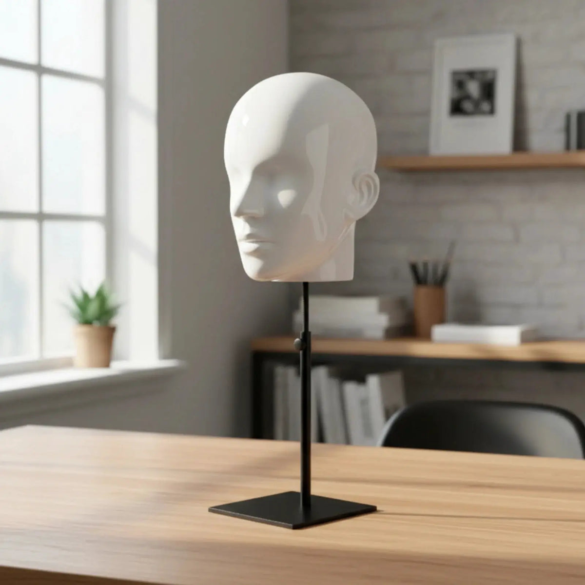 Mannequin Head Display Stand | Heavy Duty Hard Plastic | PriceLows™
