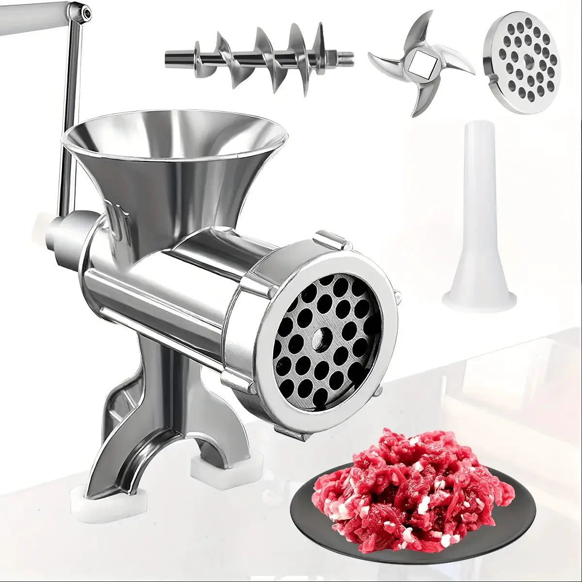 Manual Meat Grinder | Stainless Steel | PriceLows™