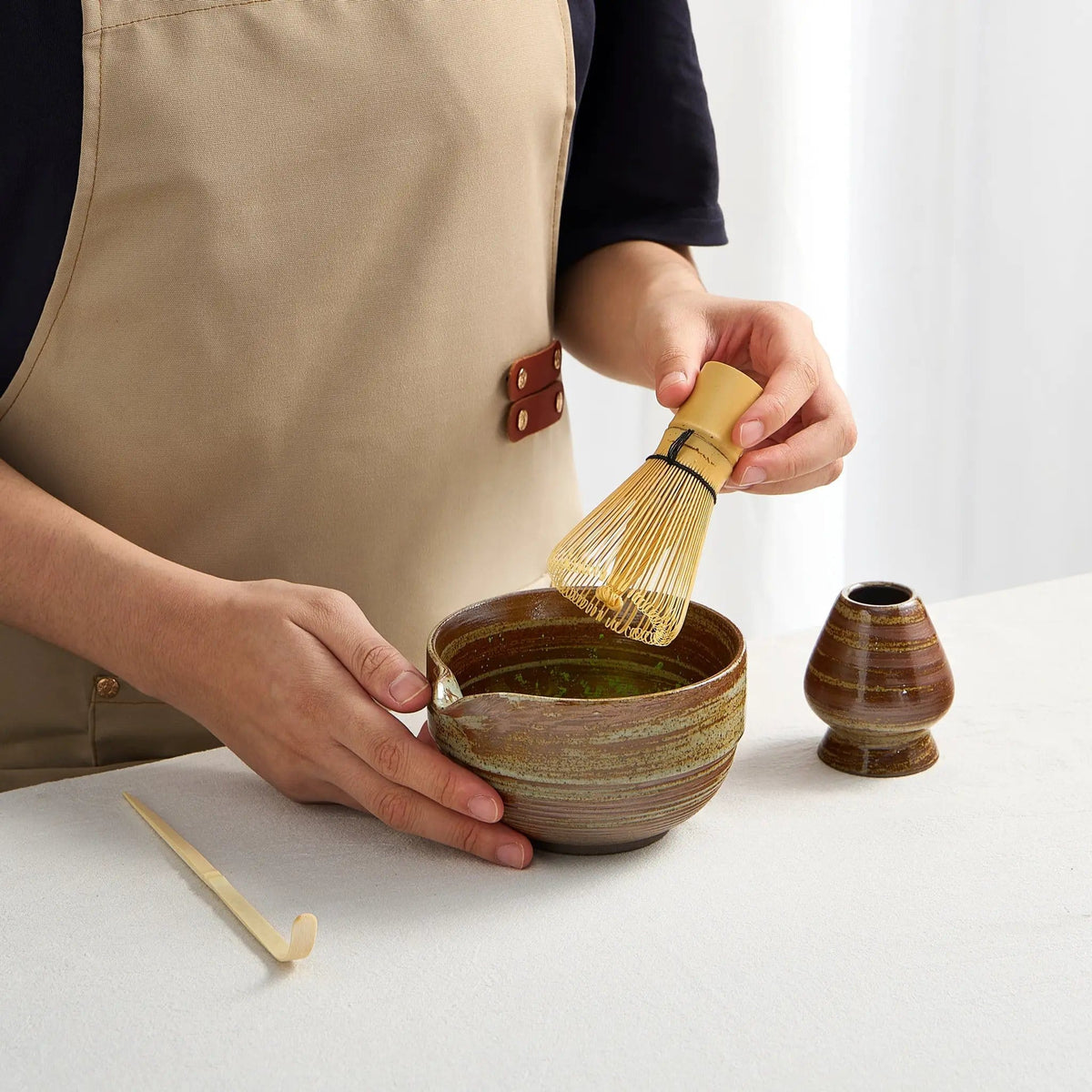 Japanese Matcha Set, Tortoise | 17 oz | Bamboo | Home Decor