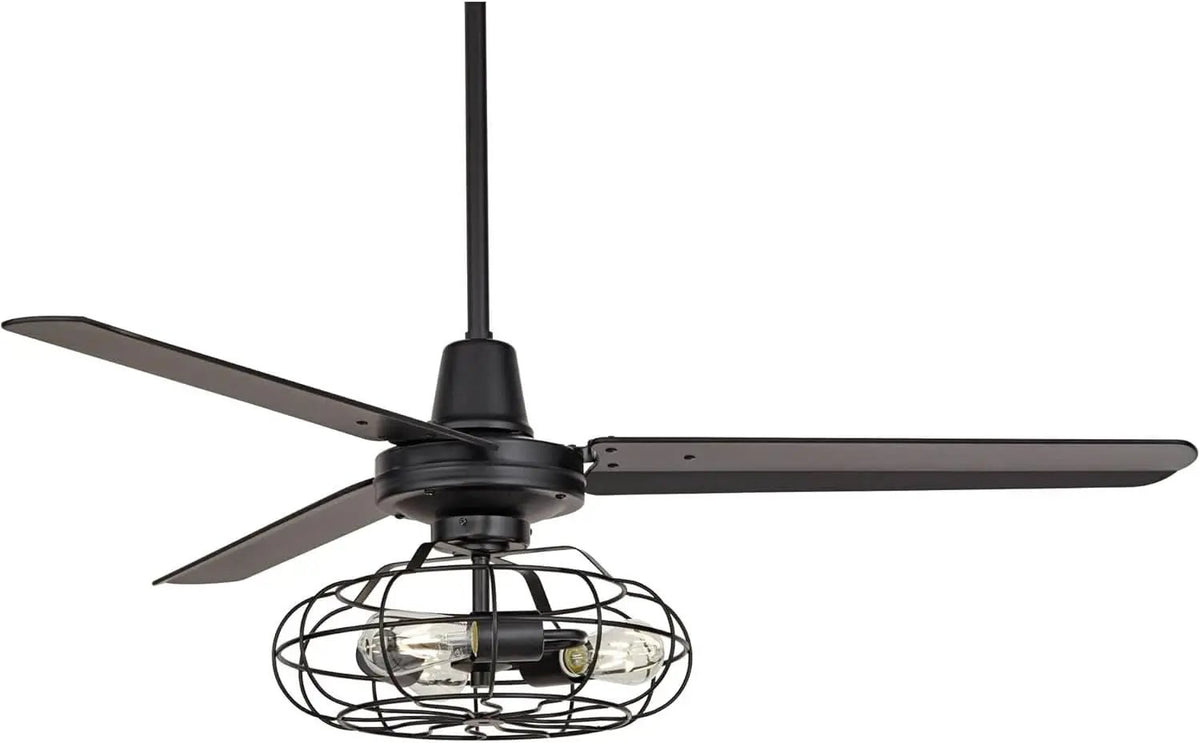 Matte Black Ceiling Fan 52 Inch With Integrated LED Remote from PriceLows™