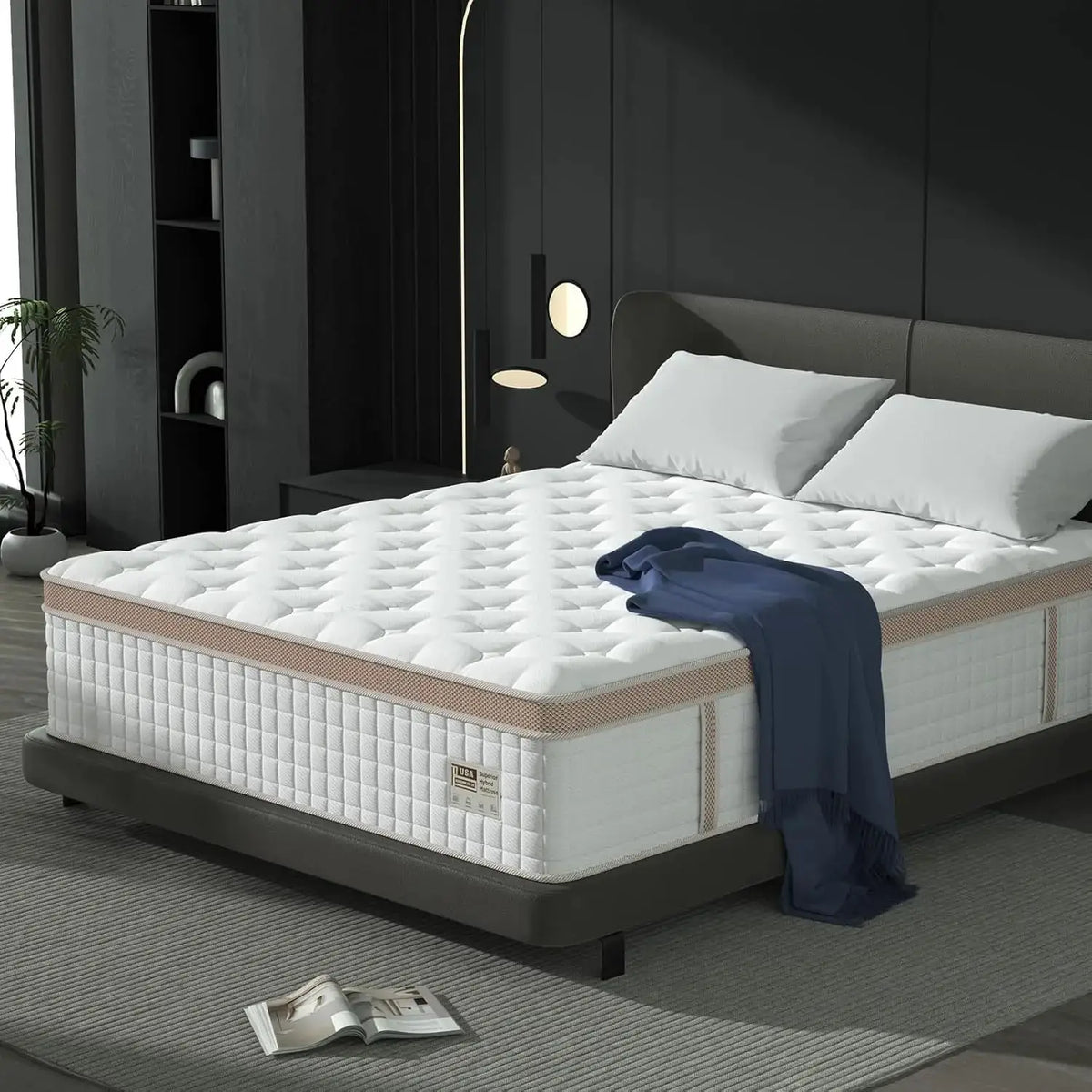 BedStory 14'' Full/King/Queen Size Mattress, Luxury Hybrid Mattress, Gel Memory Foam & Pocket Springs, Manufactured in USA from PriceLows™