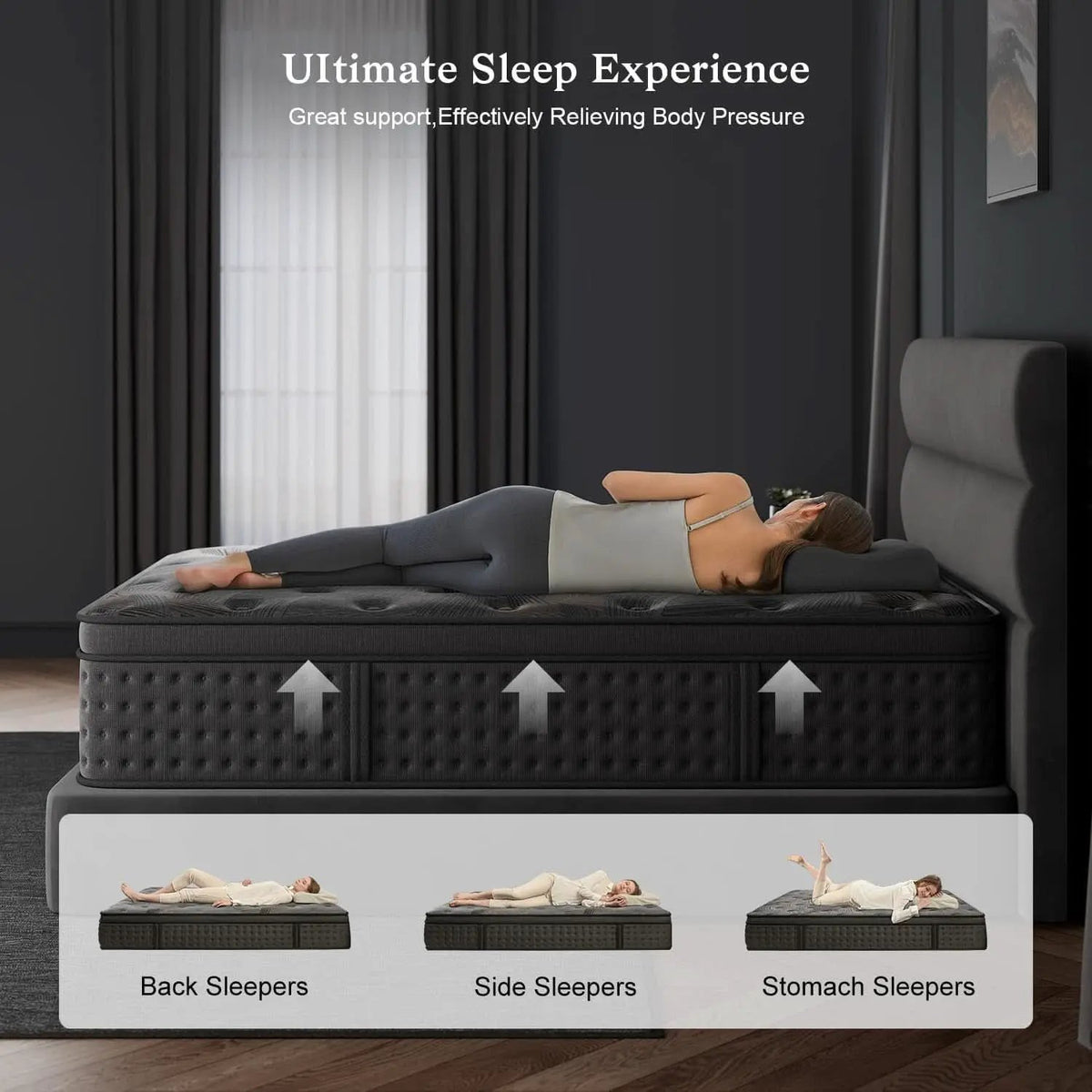 Queen 12 Inches Hybrid Memory foam Mattress CertipurUS from PriceLows™