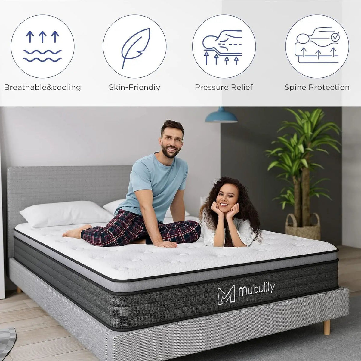 Queen TenInch Hybrid Mattress Gel MemoryFoam CertipurUS from PriceLows™