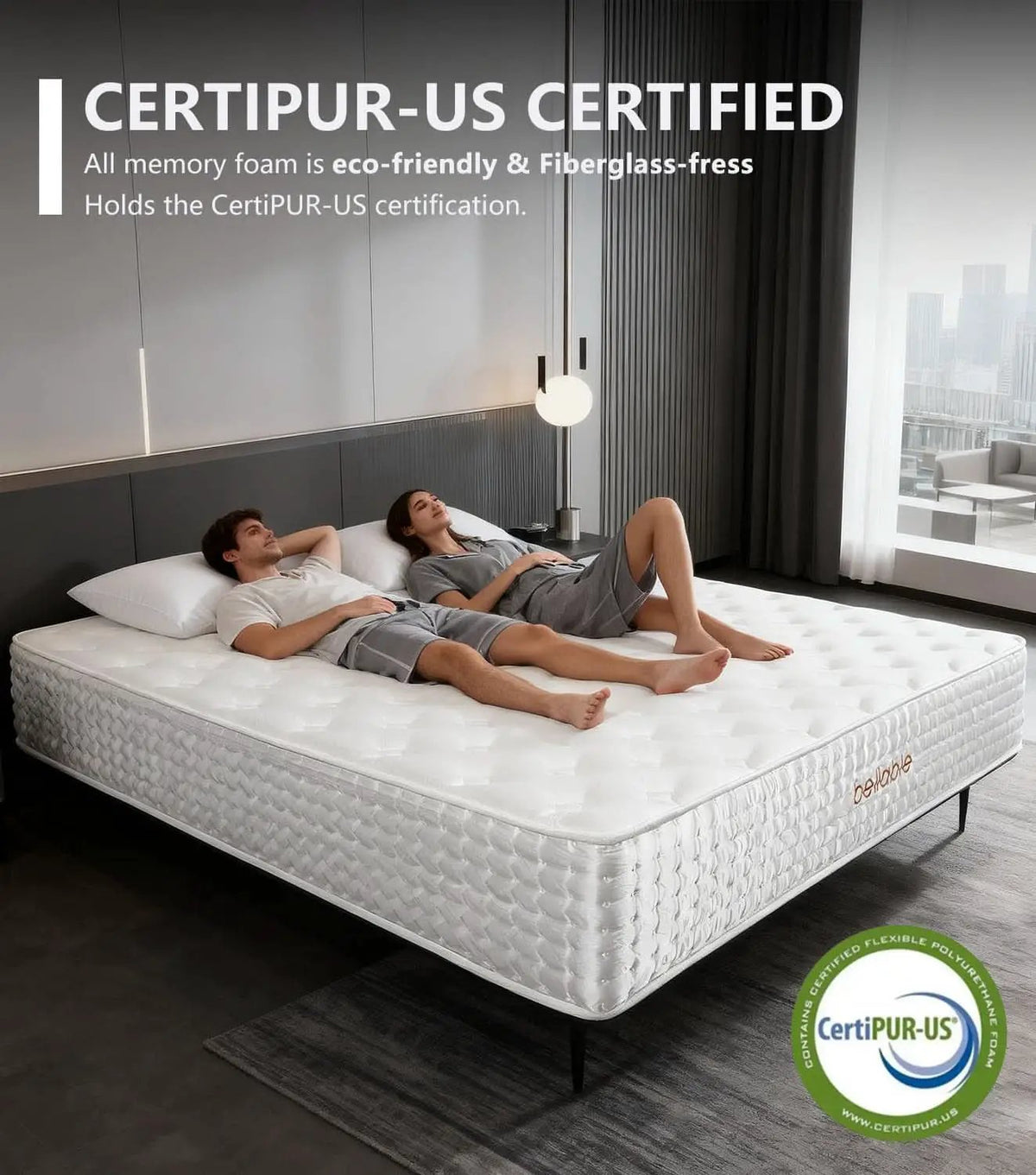 Queen 14 Inch Medium Firm Hybrid Memory Foam Mattress from PriceLows™