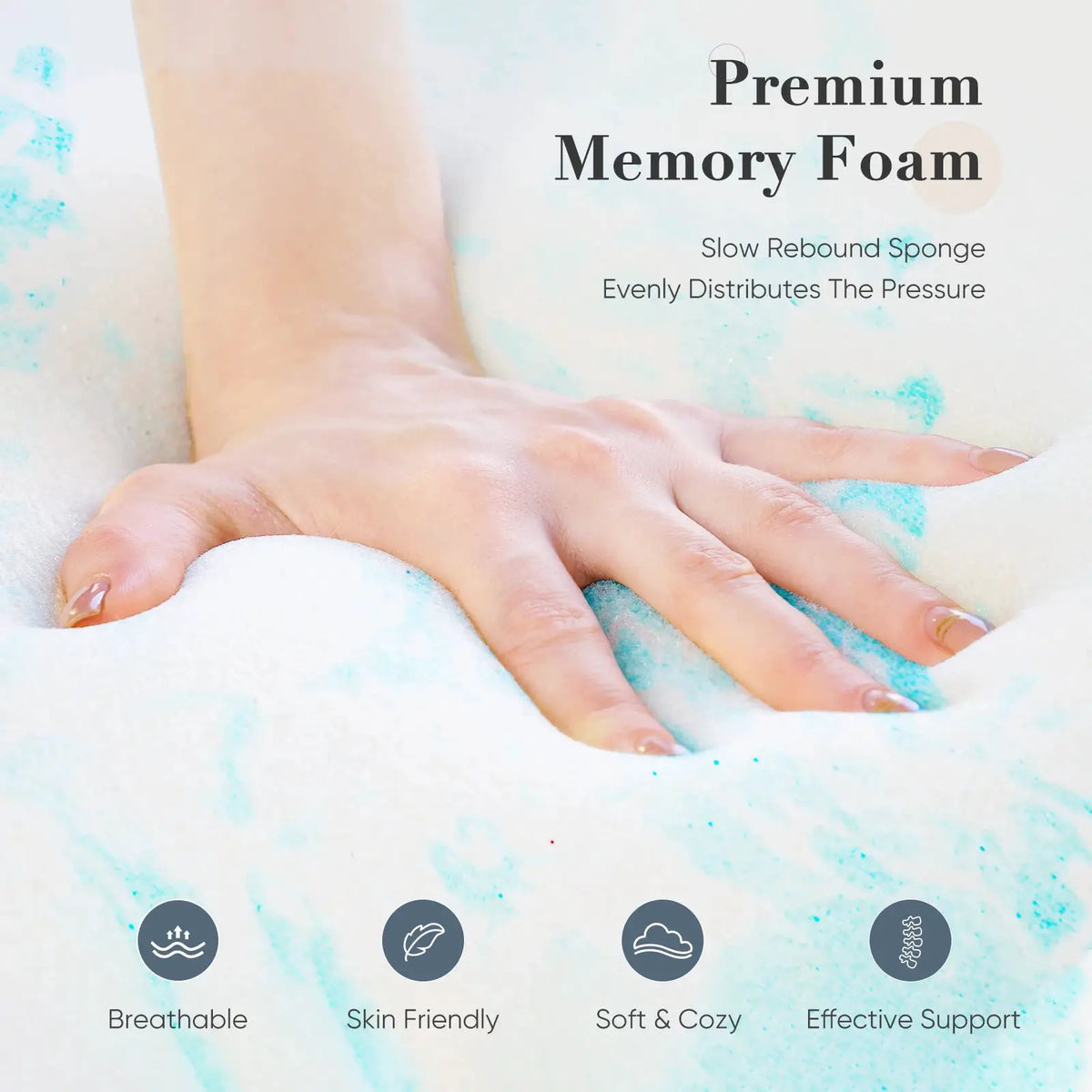 JHK 2-4 Inch Gel Memory Foam California King Mattress Topper Cooling Mattress Soft and Breathable Bed Topper Bedroom Furniture from PriceLows™