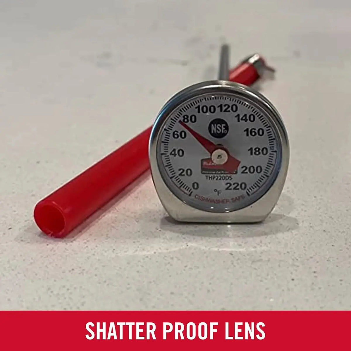 Meat Thermometer | Pocket Size | Dishwasher Safe | Red from PriceLows™
