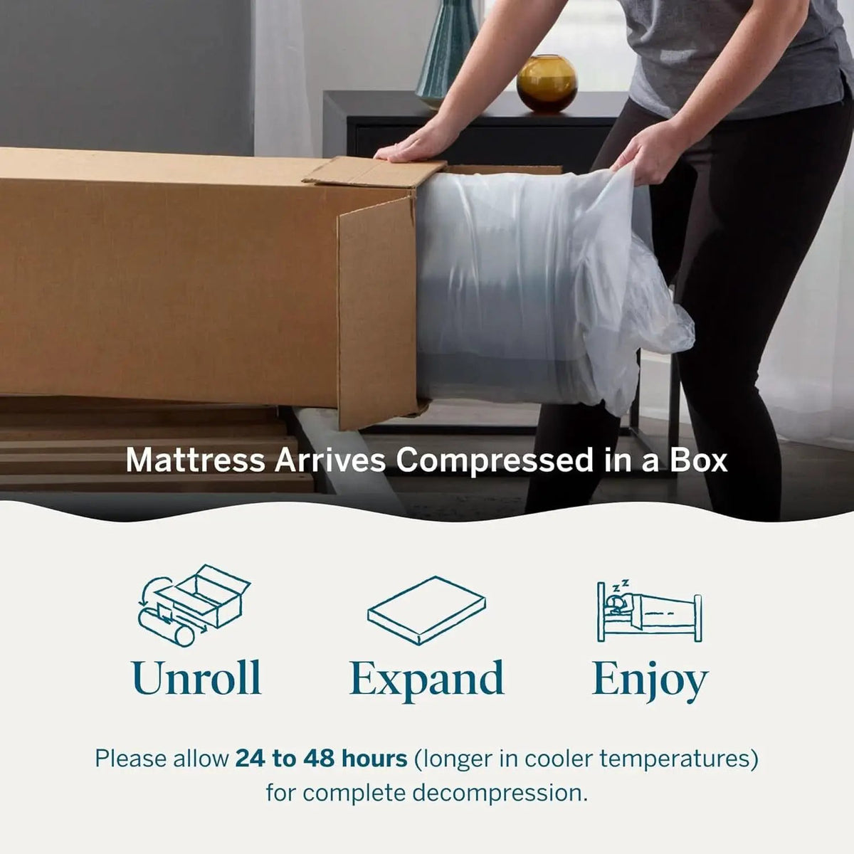 Full Size Memory Foam Mattress Bamboo Charcoal Gel Infusion from PriceLows™