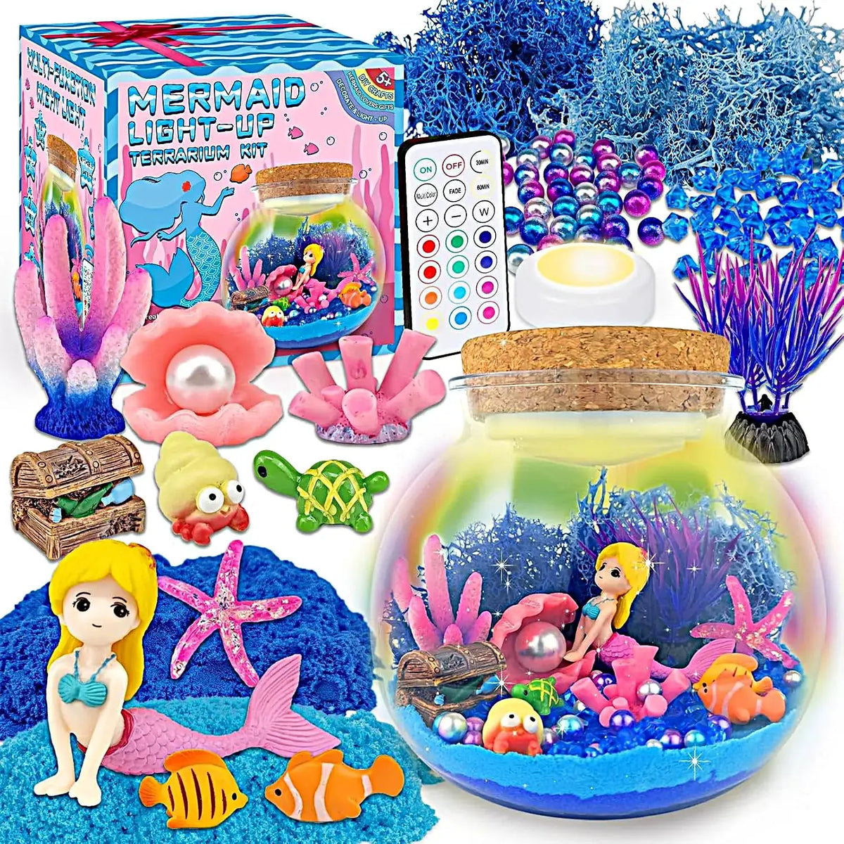 Mermaid Terrarium Kit | LED Night Light | PriceLows™