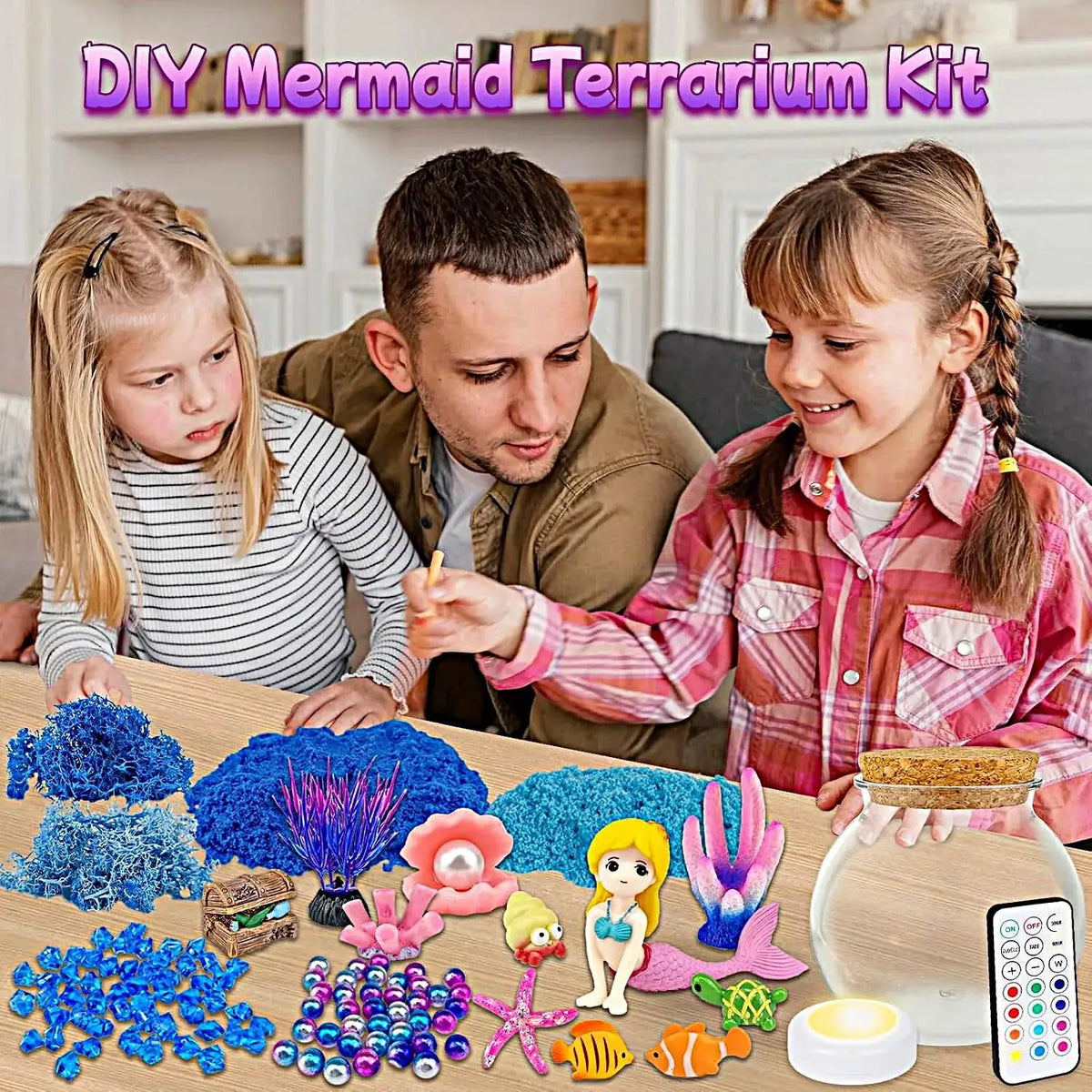 Mermaid Terrarium Kit | LED Night Light | PriceLows™
