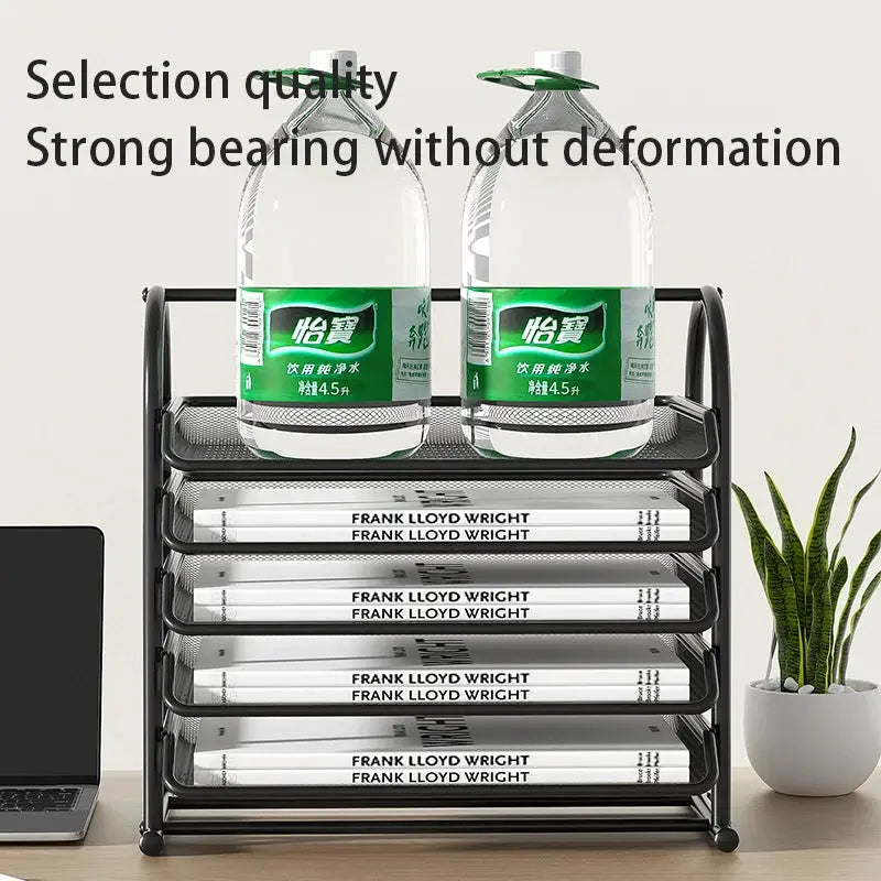 Mesh Letter Tray,Office Desk Paper Organizer with Sliding Trays for Desk Accessories, Office Supplies and File Storage, Black from PriceLows™